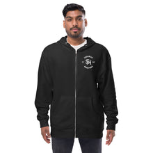 Load image into Gallery viewer, Unisex fleece zip up hoodie